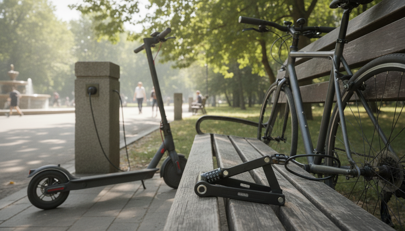 Keyless Foldable Chain Lock for Bikes & E-Scooters