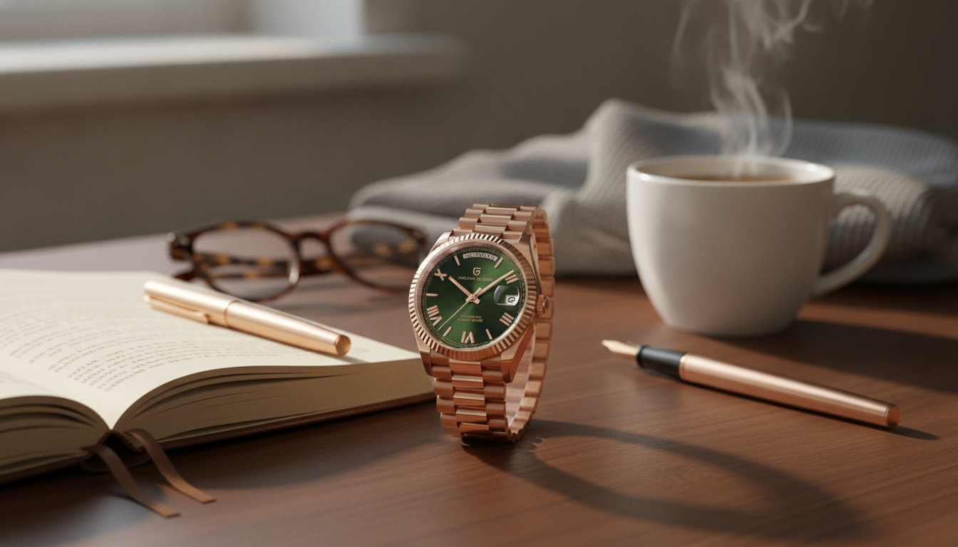 Rose Gold Automatic Men's Watch: 40mm, Sapphire Crystal